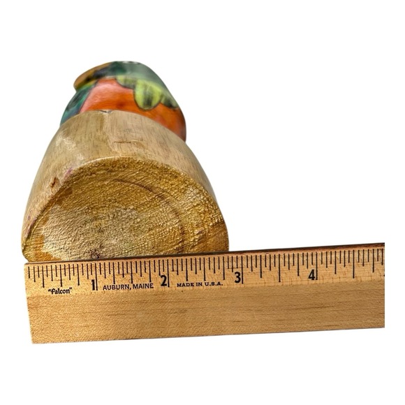 Balsa‎ Wood Parrot Figurine Vintage Hand Carved Hand Painted 8-1/2" - Picture 6 of 7